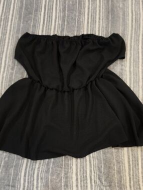 SHEIN Black Off-Shoulder Peplum Tunic